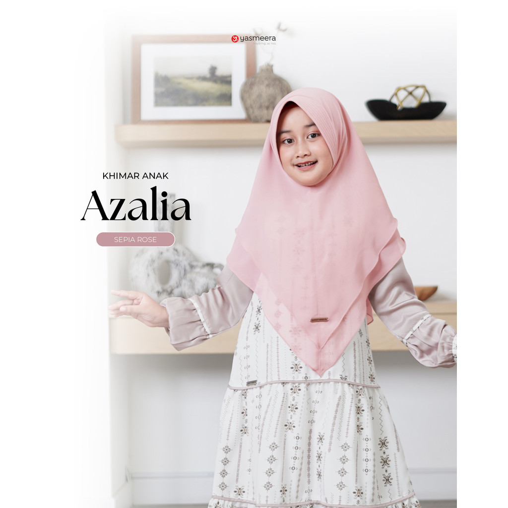 ZALFAASHA| Azalia Khimar Kids | Khimar anak muslimah polos by Yasmeera
