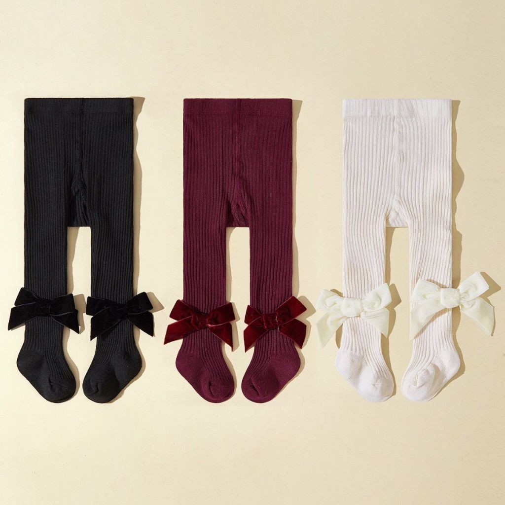 Velvet Ribbon Legging/ Celana Legging Anak Perempuan / Kaos Kaki Legging Bayi / Legging Socks Bayi P
