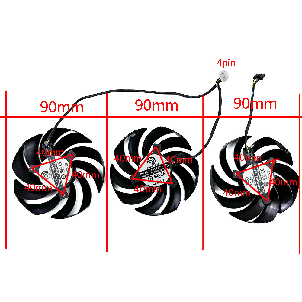 NEW MSI 90mm 4pin RTX 3060TI 3070 Gaming X Trio Cooling fan For MSI RTX 3070TI 3080 3080TI 3090 Gami