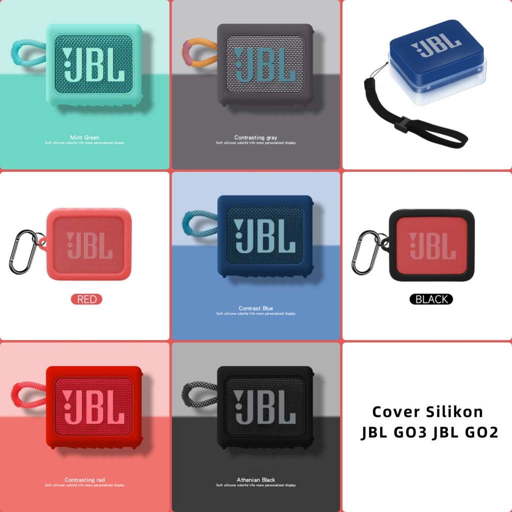 Cover Silikon JBL GO3 JBL GO2 Original Anti Bentur Silikon Case JBL GO2 JBL GO3 Pelindung Speaker Po