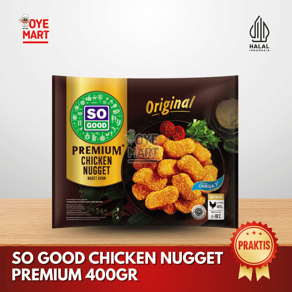 

SO GOOD CHICKEN NUGGET PREMIUM 400GR / NAGET AYAM