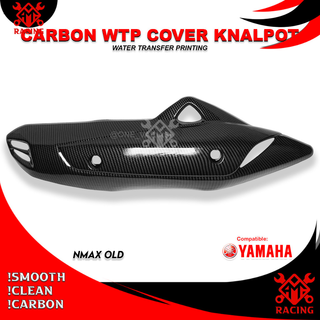 AMH_RACING - COVER KNALPOT CARBON NMAX OLD / TUTUP TAMENG PELINGDUNG KNALPOT NMAX OLD CARBON KARBON