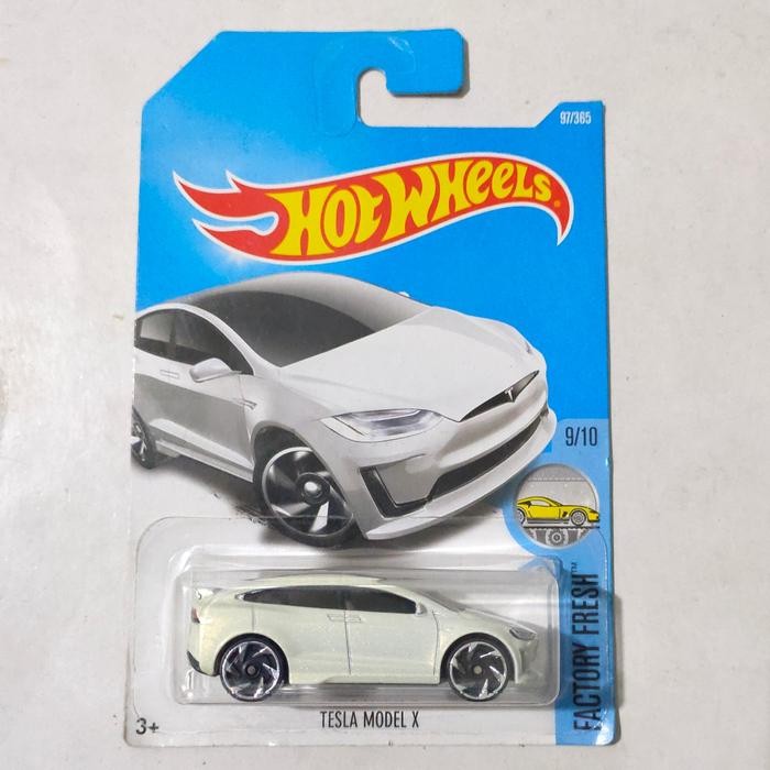 TR99 Hotwheels Hot Wheels Tesla Model X putih 2016 Factory Fresh