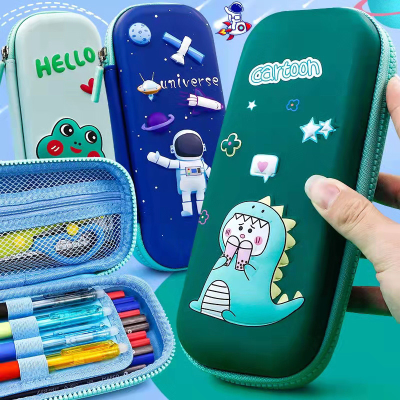 

3D Pencil Case Kawaii Cartoon Large Capacity Soft Waterproof Cover Creative Multi-functional School Supplies Stationery Box