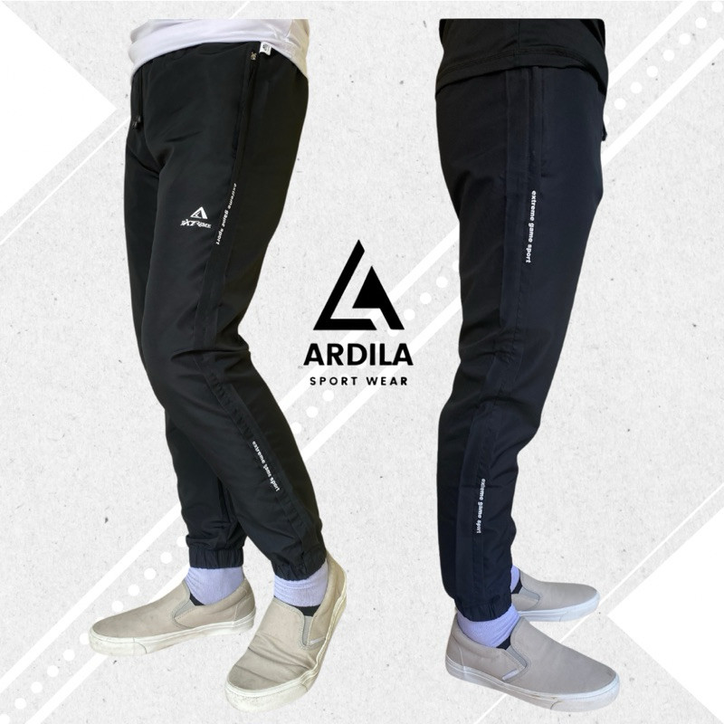 ARDILA - Celana Training Panjang Pria Wanita Trening Jogger Parasut Import JUMBO