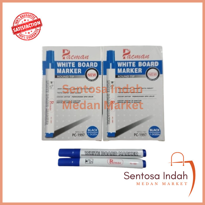 

Spidol Papan Tulis Warna Biru / White Board Marker Pacman Isi 12