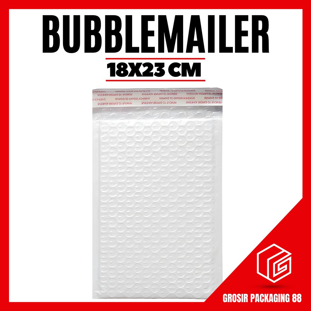 

Amplop Bubble Mailer Wrap 18x23 cm Putih Premium Quality MURAH