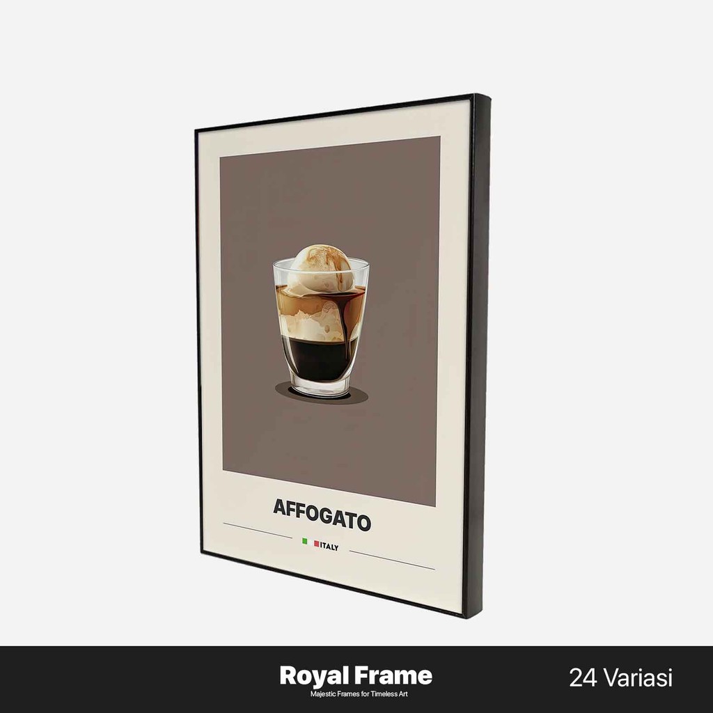 Royal Frame Hiasan Dinding 30x40 Aesthetic Cafe Rumah Makan Bar Pajangan Poster Lukisan Wall Decor