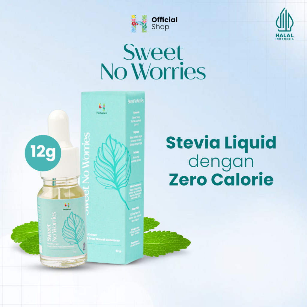 

Paket Hemat 3 Stevia Liquid Zero Calorie Pemanis Cair Sweetener Herbal Alami Herbalant 12 gr