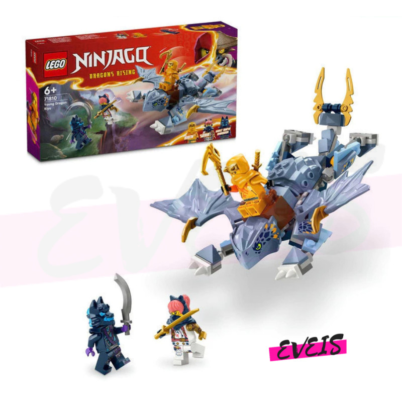 LEGO Ninjago 71810 Young Dragon Riyu (132 Pieces) Ninja Toys - Mainan Anak Susun Balok (6 Tahun+)