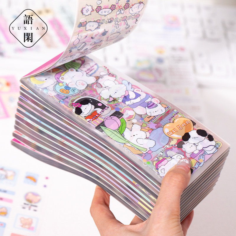 

MINKYS 45 sheets/piece Decorative Stickers Laptop Kpop Toplader Photocard Sticker Kids Gift Stationery
