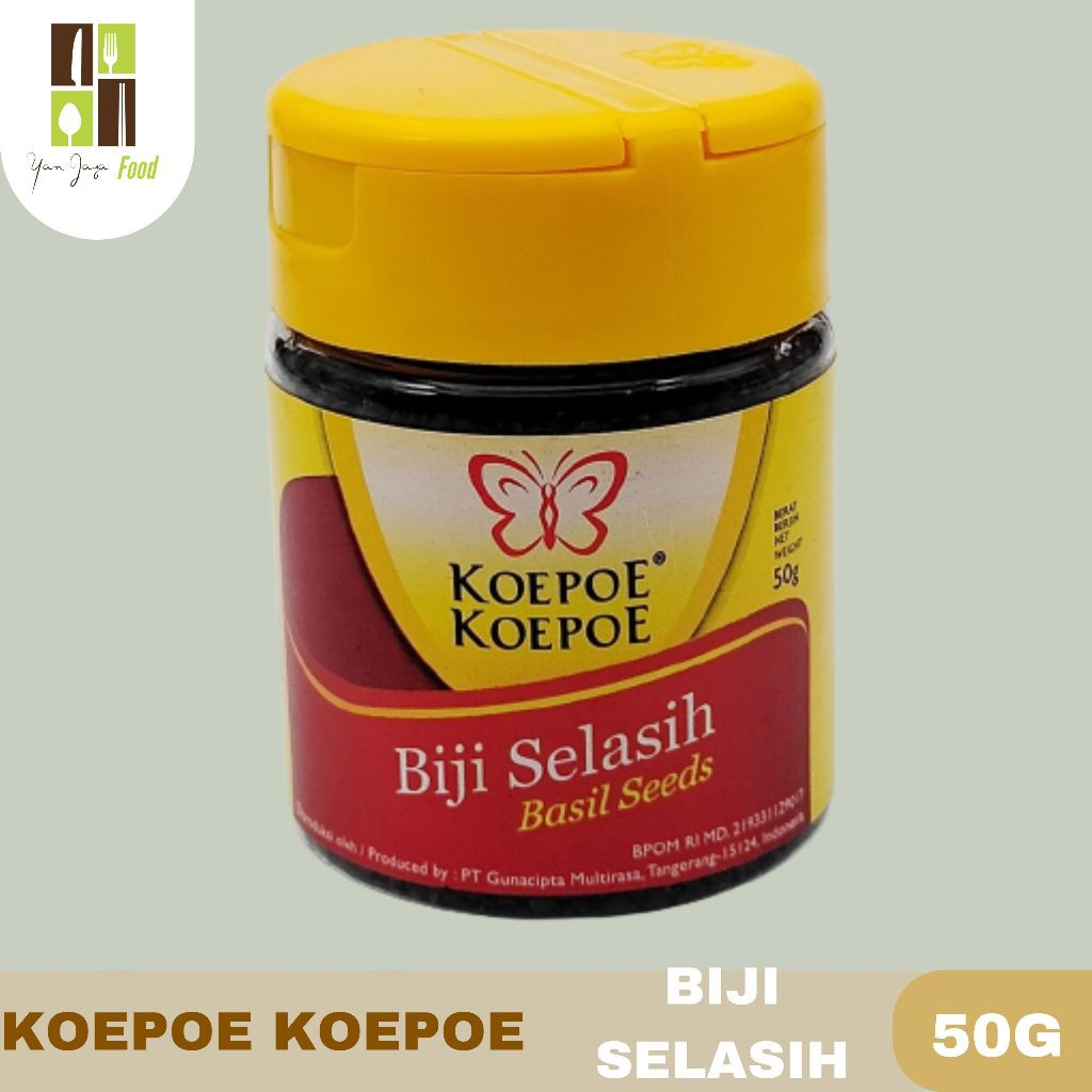 

Koepoe Koepoe Bijji Selasi / Basil Seeds / Kupu Kupu Biji Selasih Kemasan 50gr