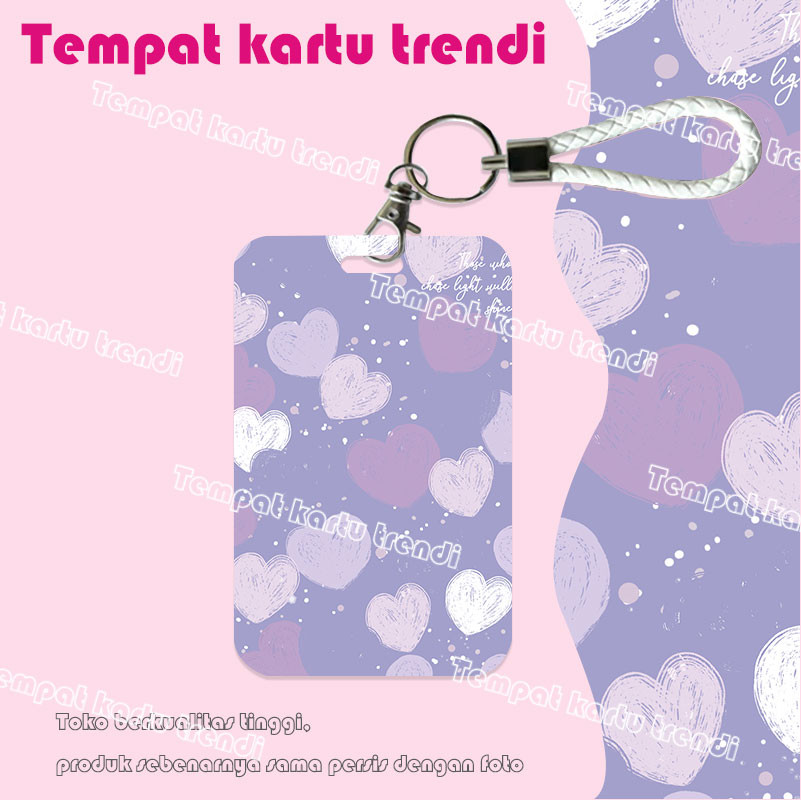 

ID CARD HOLDER,Tempat Kartu Cinta Ungu Yang Modis dan Menawan, Cocok untuk Kantor/Sekolah, Kartu Pelajar/Kartu Transportasi, Kartu Akses, Kartu Identitas, Flazz, Kartu Kredit Elektronik dan Uang Elektronik.
