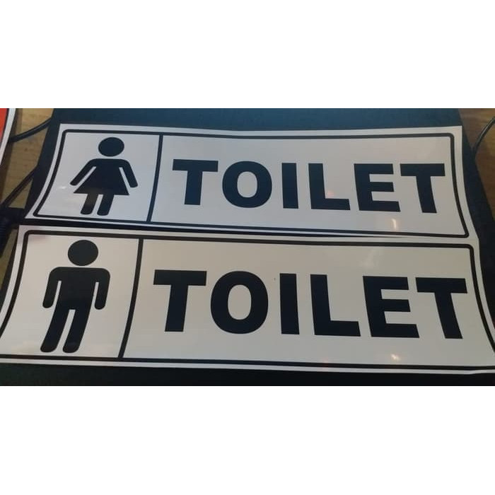 

READY STOCK SIGN LABEL STICKER TOILET UK 30X10cm