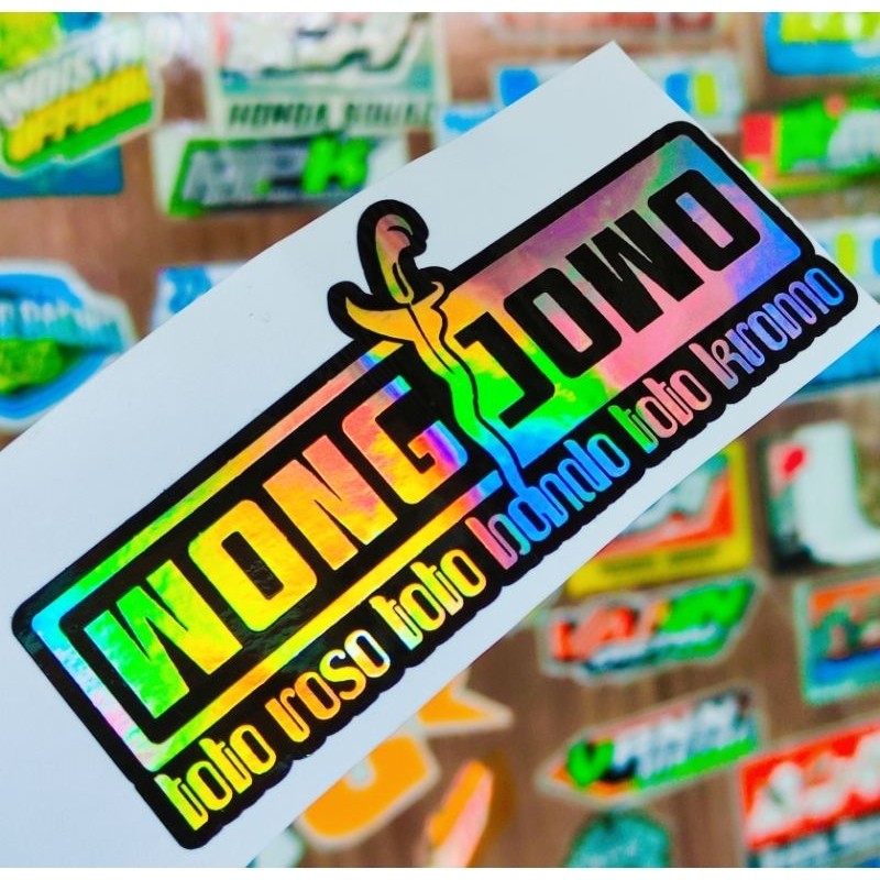Stiker Wong Jowo Hologram