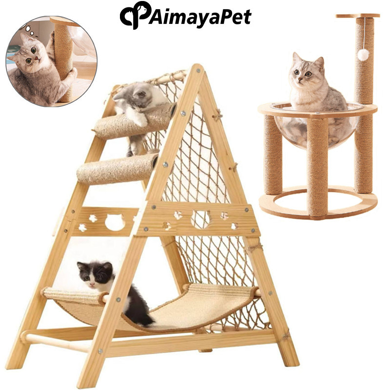 Aimayapet Cat Tree Condo Cakaran Kucing Cat Scratcher Tree Cat Tree Tower Rumah Kucing