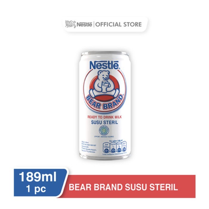 

NESTLE BEAR BRAND Susu Sapi Steril Siap Minum Putih Kaleng 189ml