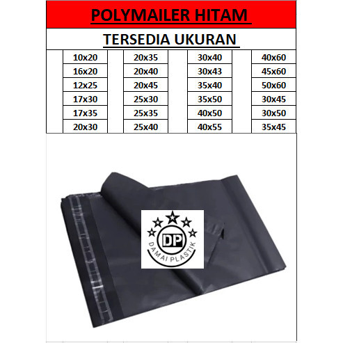 

Plastik Packing Olshop Online Shop ol on Shop Polymailer Warna hitam 17x30 17x35