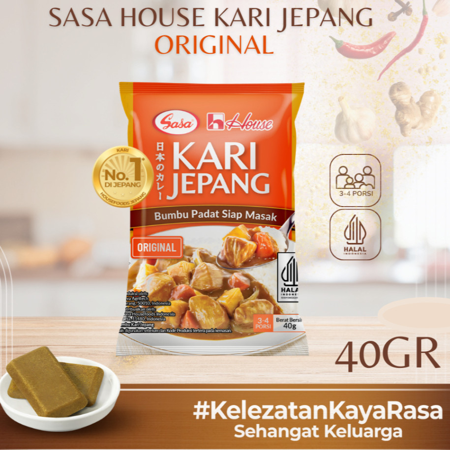 

JOSCELLY.ID SASA Kari Jepang Bumbu Padat Siap Masak Original 40 gr