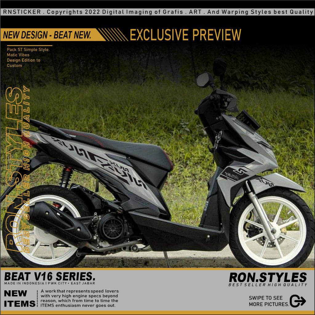 STRIPING  CUTTING STICKER STRIPING BEAT NEW 2017-2019 STRIPING VARIASI BEAT NEW STIKER VARIASI BEAT 