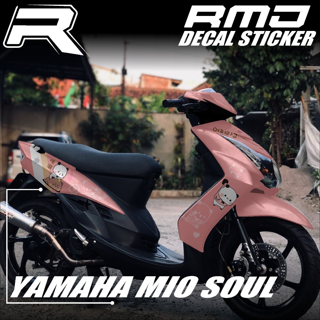 STICKER MOTOR FULL BODY MIO SOUL KARBU/LAMA  - STIKER DEKAL STRIPING VARIASI MIO SOUL GAMBAR LUCU