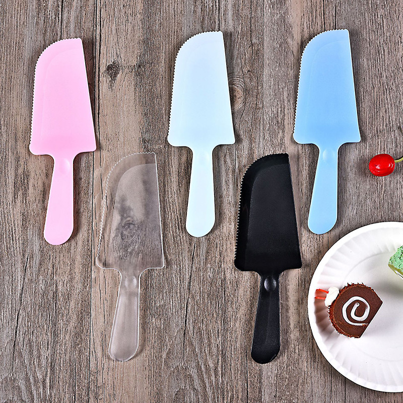 10/50pcs Pizza Cutter Plastic Cake Knife Pie Cutter For Cheese Dessert Cutlery Bakeware Cake Spatula