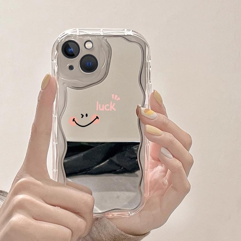 Casing Hp For Oppo A53 2020 A53 5G A53s A54 A54s A55 4G Lembut Silikon Simple Smile Antishock Casing