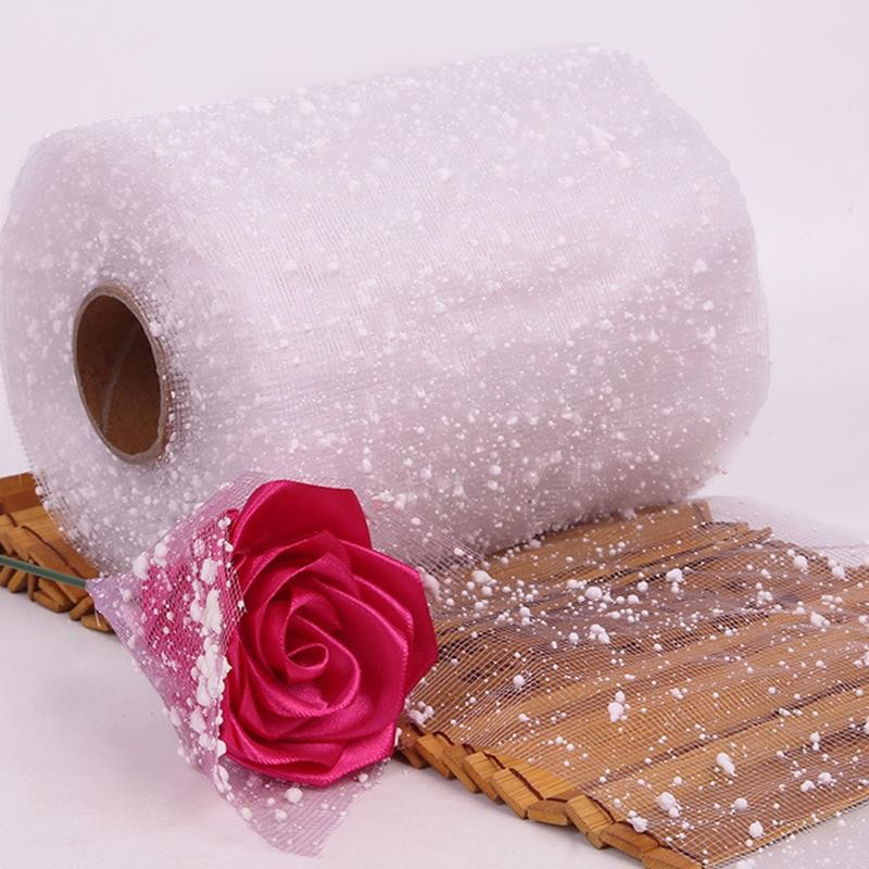 

Snow Point Yarn Net Flower Shop Packaging Handmade Ribbon 15CMX15M Rose Wrapping Paper Flower Paper Bouquet Diy Gift Wrappging