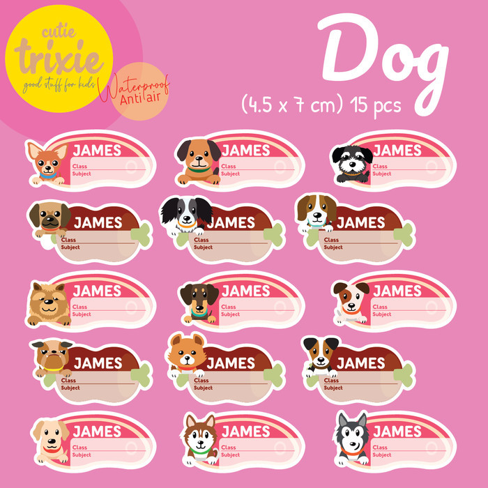 

STICKER LABEL BUKU MATA PELAJARAN / MAPEL ANAK DOGS