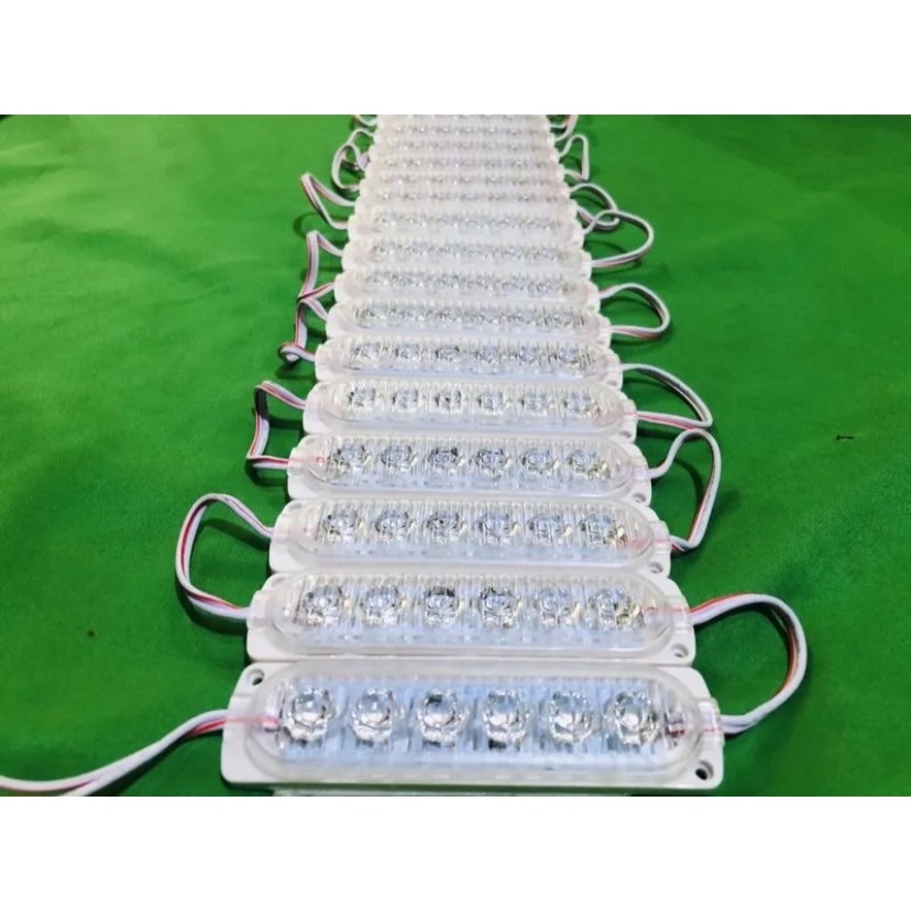 Lampu LED RGB 6 MATA KACA 12 Volt - 24 Volt Truk / Sepeda Motor / Mobil