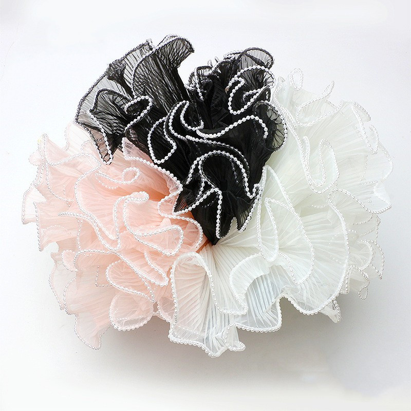 

28cm*4.5M Flower WrapPaper Wave Yarn Flower Shop Bouquet Packaging Pearl Lace Net Flower Shop Bouquet Gift Packaging DIY Crafts