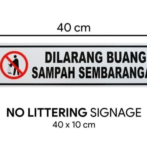 

JUAL SIGN K3 SEMI PLAT DILARANG BUANG SAMPAH SEBARANGAN K3 UK 10X40CM