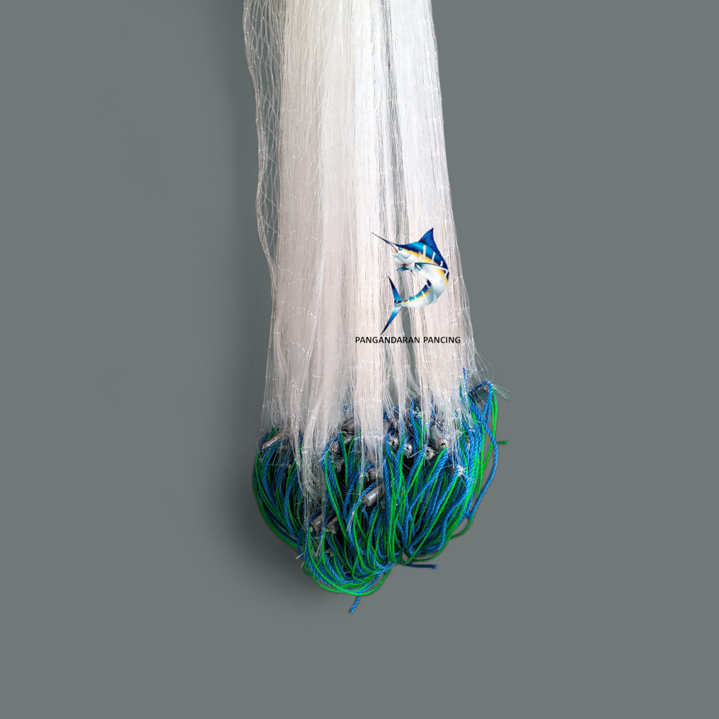 RB jaring ikan siap pakai tinggi 1,5m panjang 50m pemberat timah jaring ikan murah jaring pukat