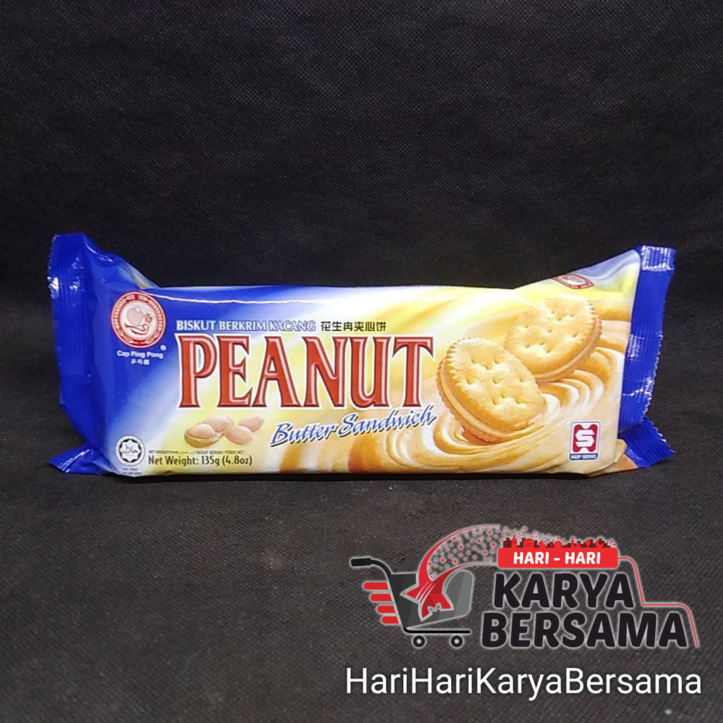 

MAKANAN RINGAN BISKUIT HUP SENG PEANUT BUTTER SANDWICH 135GR