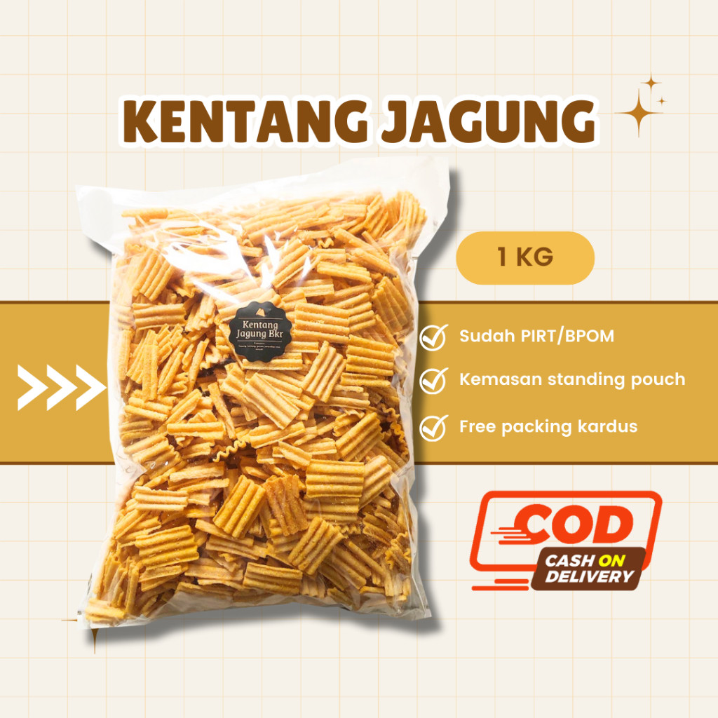 

[DELISH SNACKS] Keripik Kentang Jagung Bakar (Grosir) 250gr 500gr 1 KG / Cemilan Grosiran Kiloan