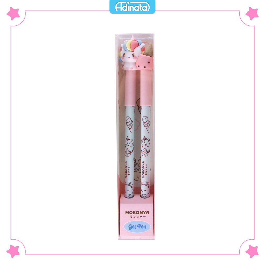 

Mokonya Pen with Topper 2450-2165 Pink / Pen / Alat Tulis - Adinata