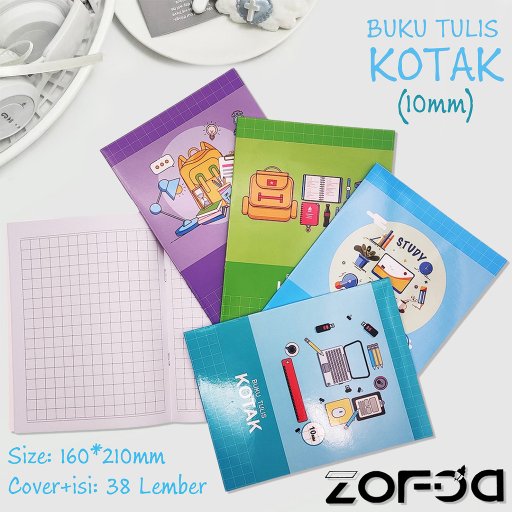 

Buku Tulis Kotak Kceil 10mm Grid Notebook Matematika Sekolah Dasar Kelas Bawah Agenda Note Book Buku Tulis 38 lembar - 5/10PCS