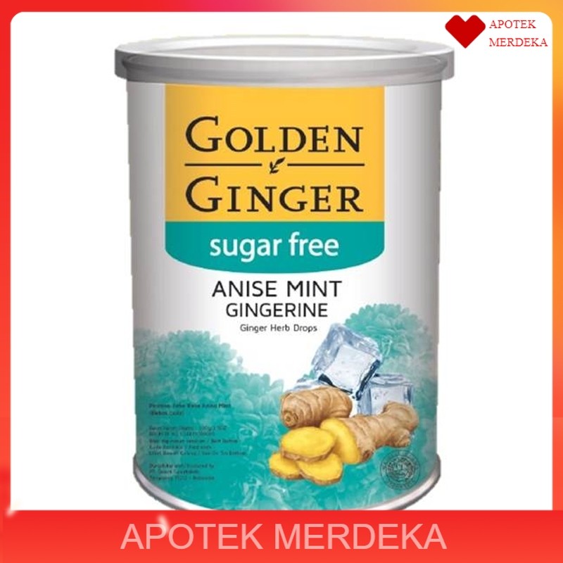 

Golden Ginger Can Sugar Free Ginger Herb Drops Anisemint 100gr / Golden Ginger Anise Mint Gingeriner Sugar Free