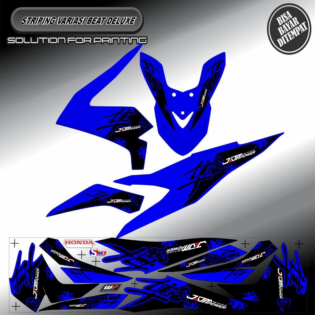 Striping sticker variasi beat deluxe JDM HAYABUSA