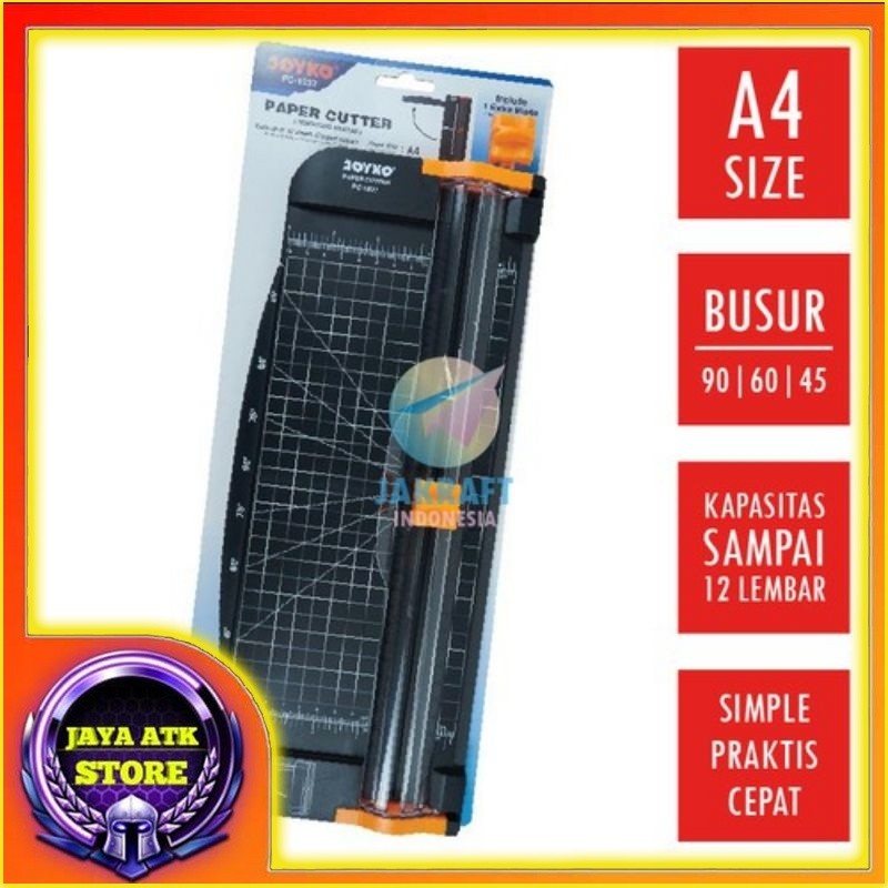 

Paper Cutter JOYKO A4 PC -1637 Pemotong Kertas Alas Hitam