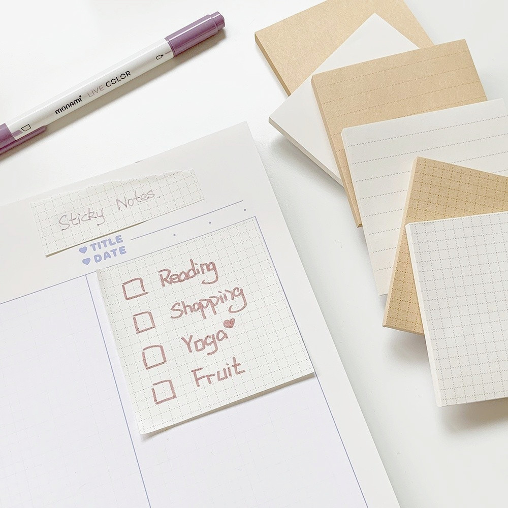 

Sticky Note 75*75mm To Do List Sticky Memopad Sticky Notes Garis Kotak Simple Stiky Note Alat Tulis Study Stuff