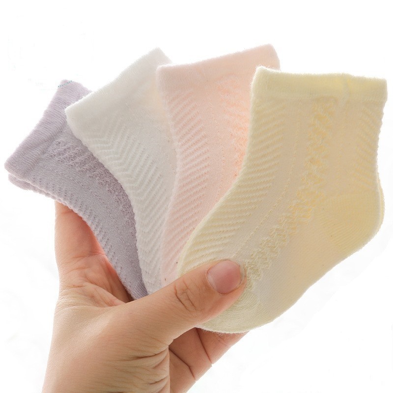 Bellini - Kaos kaki anak dan bayi unisex jaring tipis motif polos - WYC