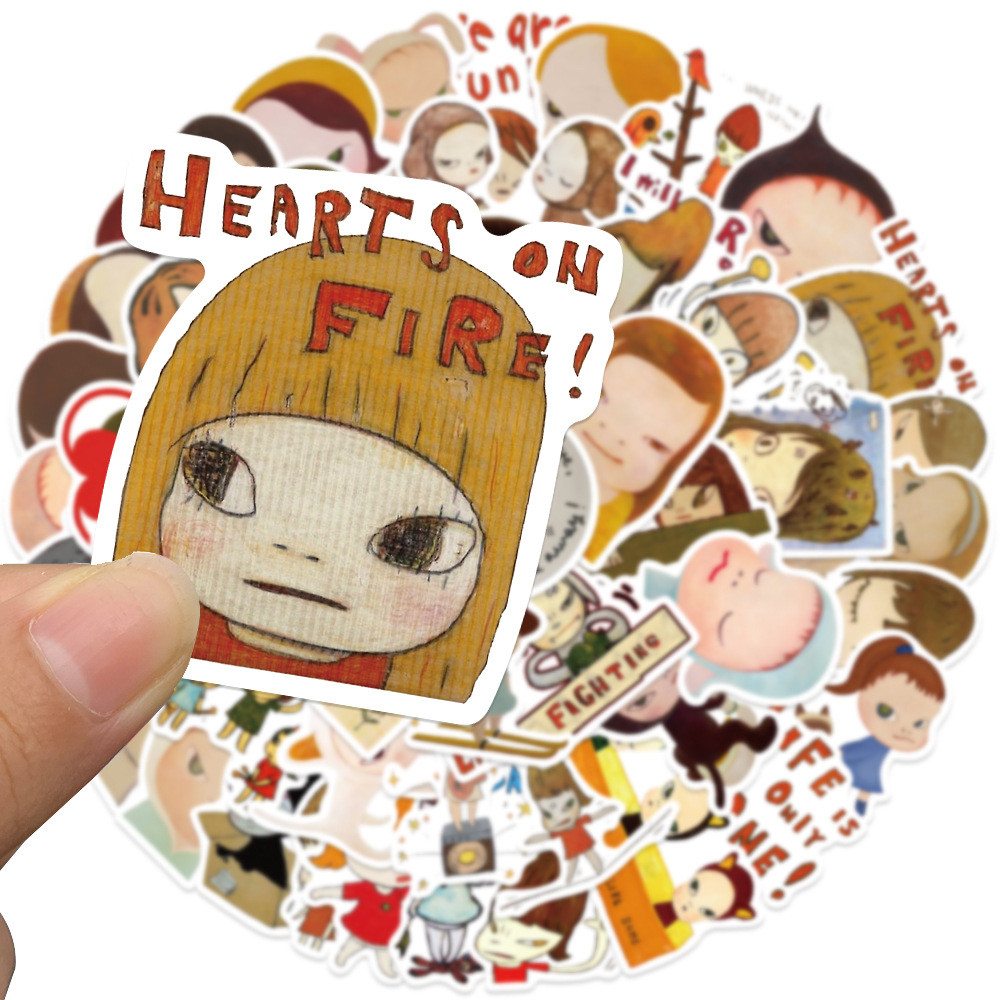 

10/30/50PCS Cute Nara Yoshitomo Cartoon Stickers Decal Decoration Suitcase Scrapbook Phone Laptop Stationery Cool Kid Sticker