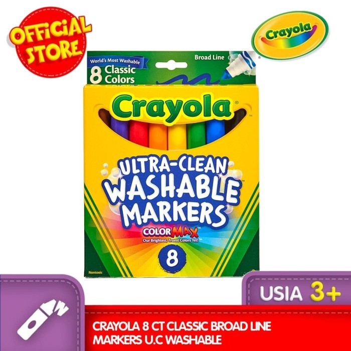 

[New Arrival] CRAYOLA 8 Ct. Classic Color Broad Line Markers Washable