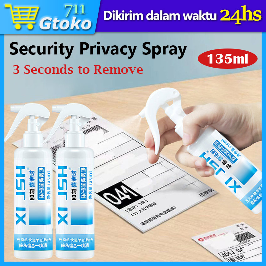 

Spray Cairan Penghapus Resi Alamat Nota Paket Penghilang Barcode Information Receipt Remover