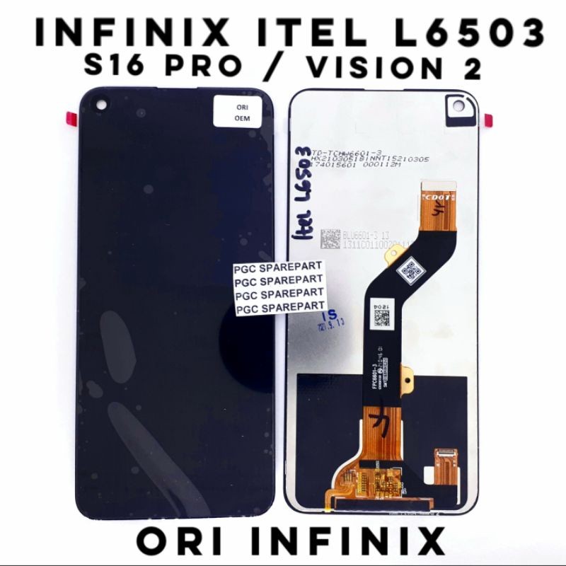 Original Infinix - LCD Touchscreen Fullset Itel Vision 2 / L6503 / S16 Pro / Vision2
