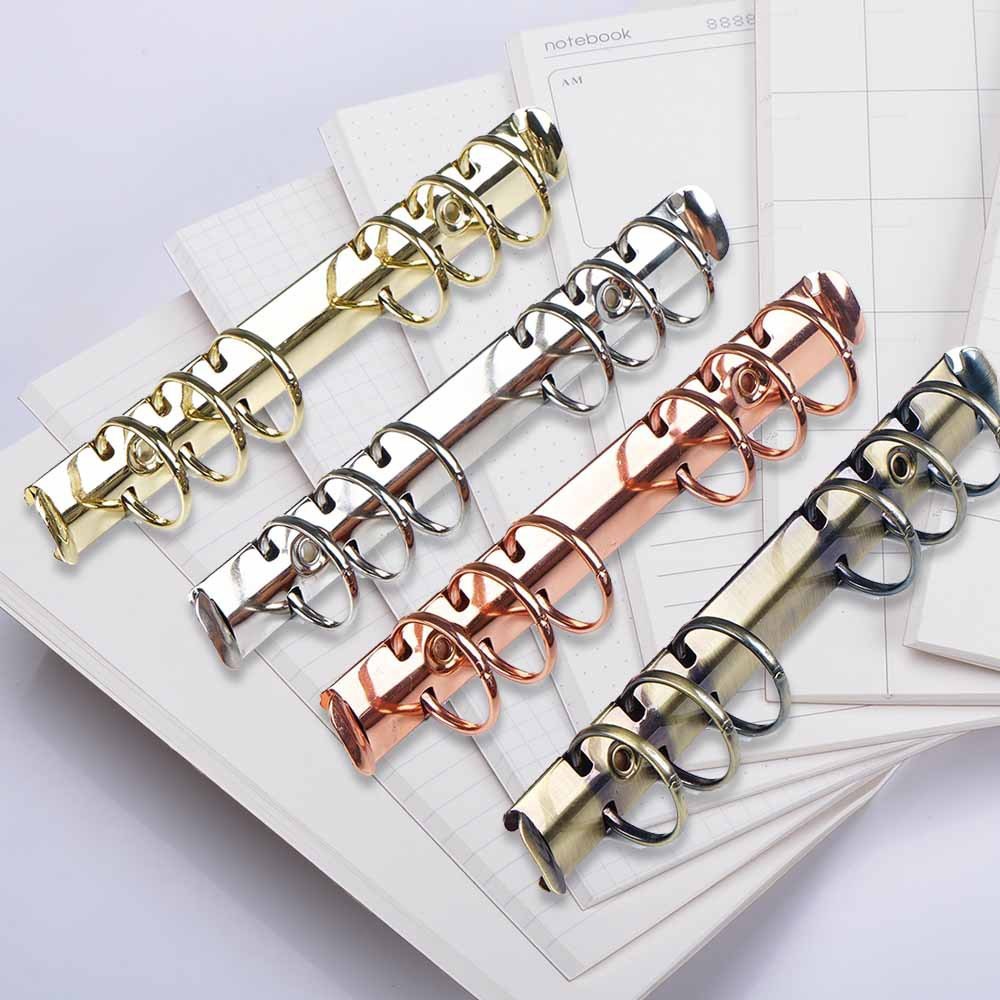 

30mm A5A6A7 Notebook 6-Hole Binder Clips Binding Replacement Clip Metal Rings Accessories Loose-leaf Budget Binder Binding Rings