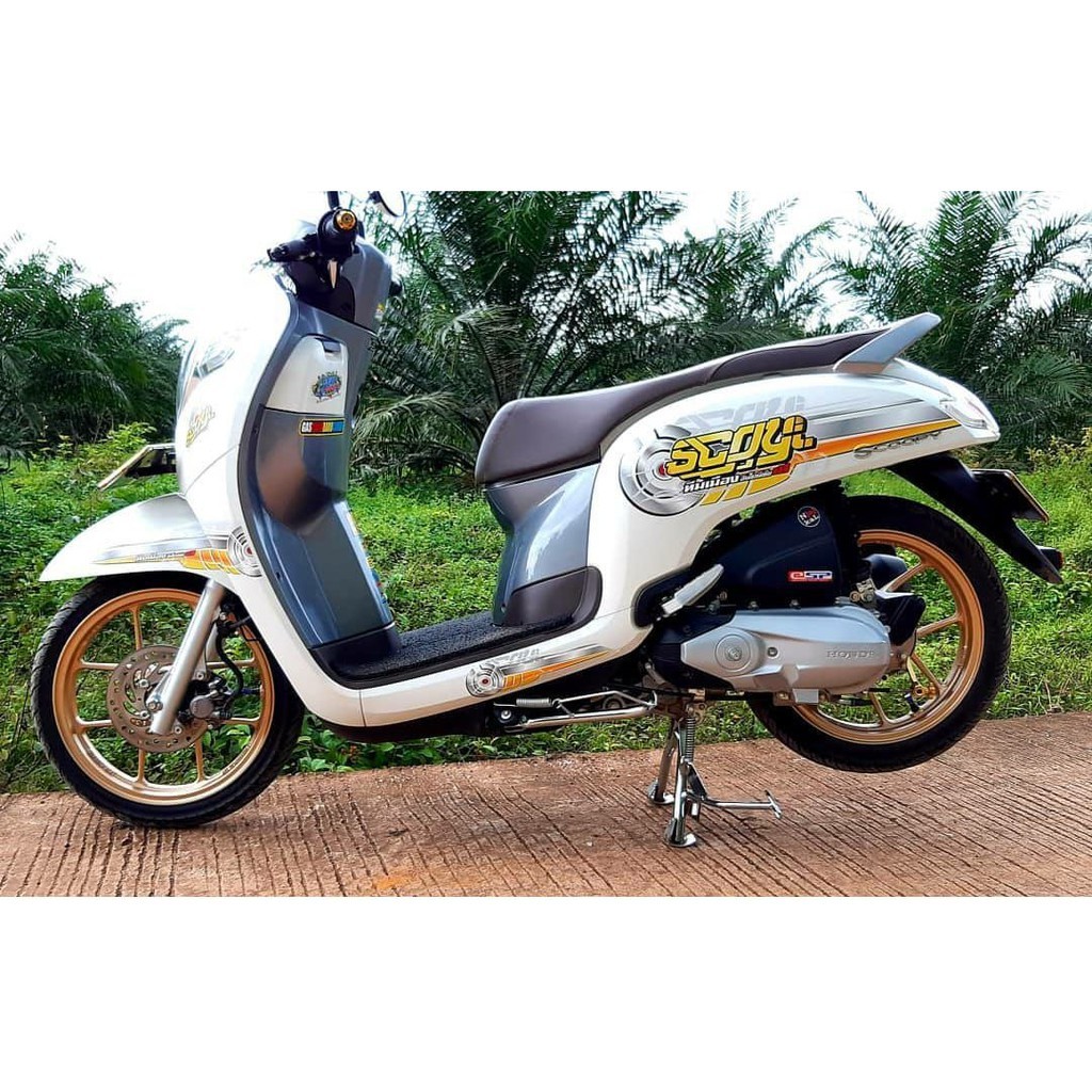 Striping transparan scoopy font holgram