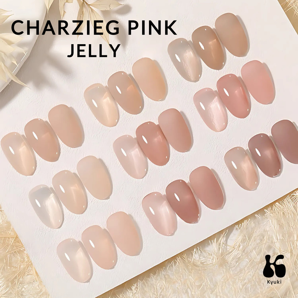 Charzieg Pink Jelly Soft Color Kutek Gel Nail Polish UV LED Kutek Gel