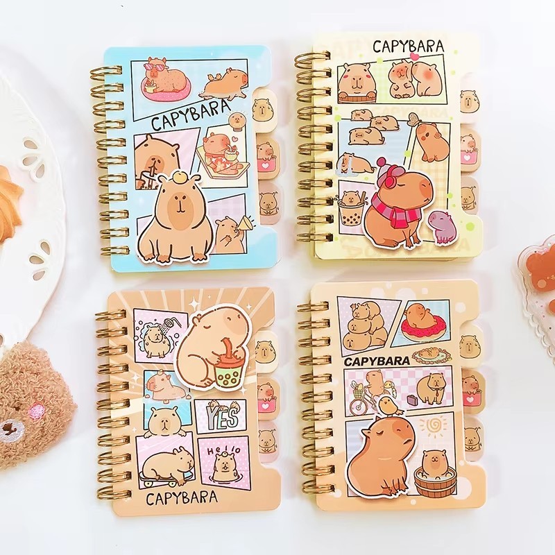 

kawaii stationery supplies back to school offices accessories capybara journal notebook Portable mini Notepad Diary memo pads